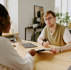 professional business meeting in office